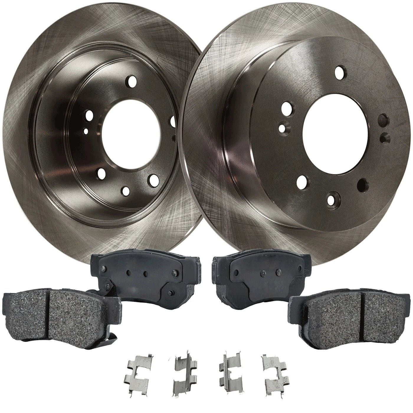 Set of 2 Brake Rotors and Pads for Hyundai Elantra (2007–2009)