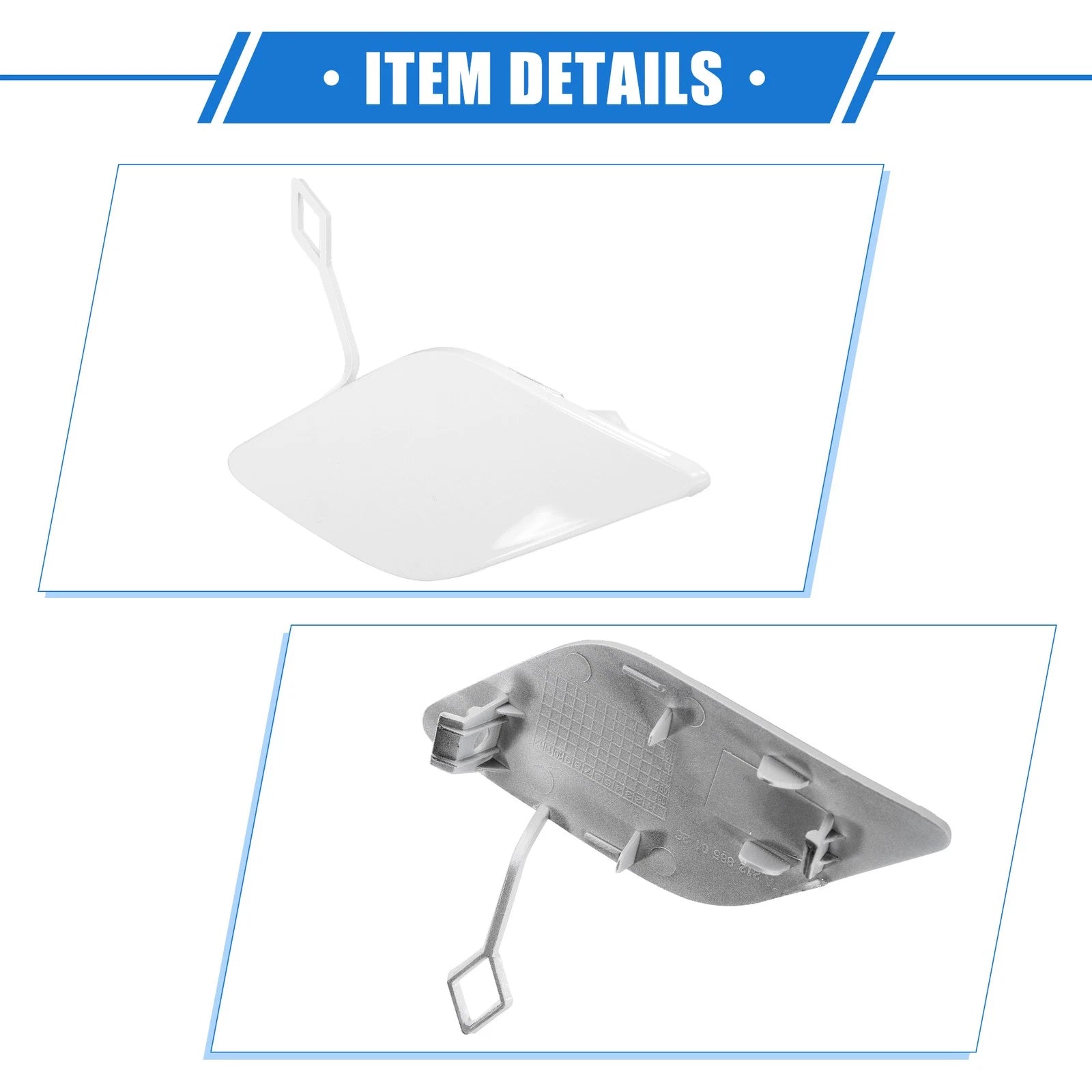 Tow Hook Eye Hole Cap for Mercedes-Benz E350 (2010–2013) White