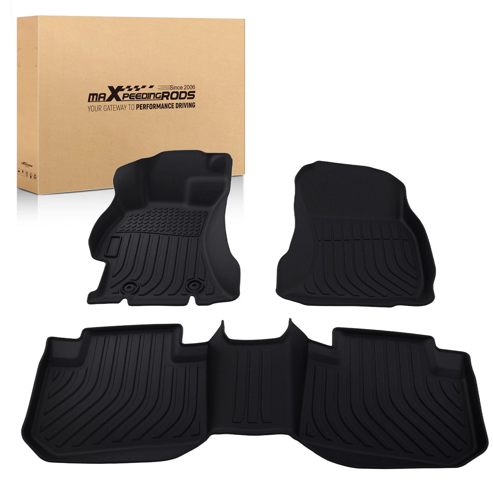 Set of 4 Anti-Slip TPE All Weather Floor Mats for Subaru Forester (2014–2018)