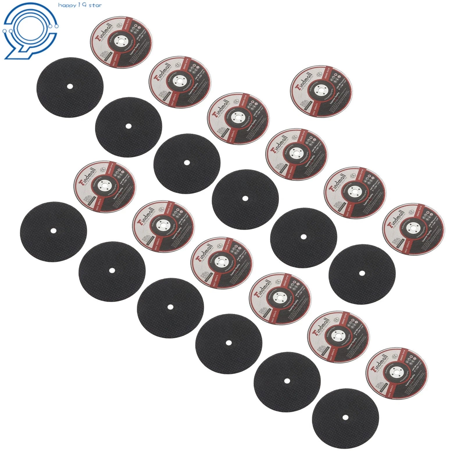 25 Pcs Metal Stainless Steel Cut Off Wheels for Die Grinders (3"x1/32"x1/4")