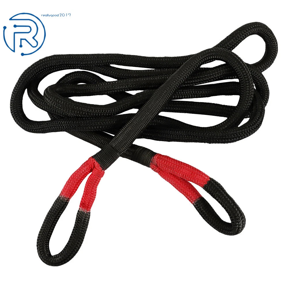 2X 1" × 20' Heavy Duty Kinetic Energy Recovery Tow Rope with Storage Bag