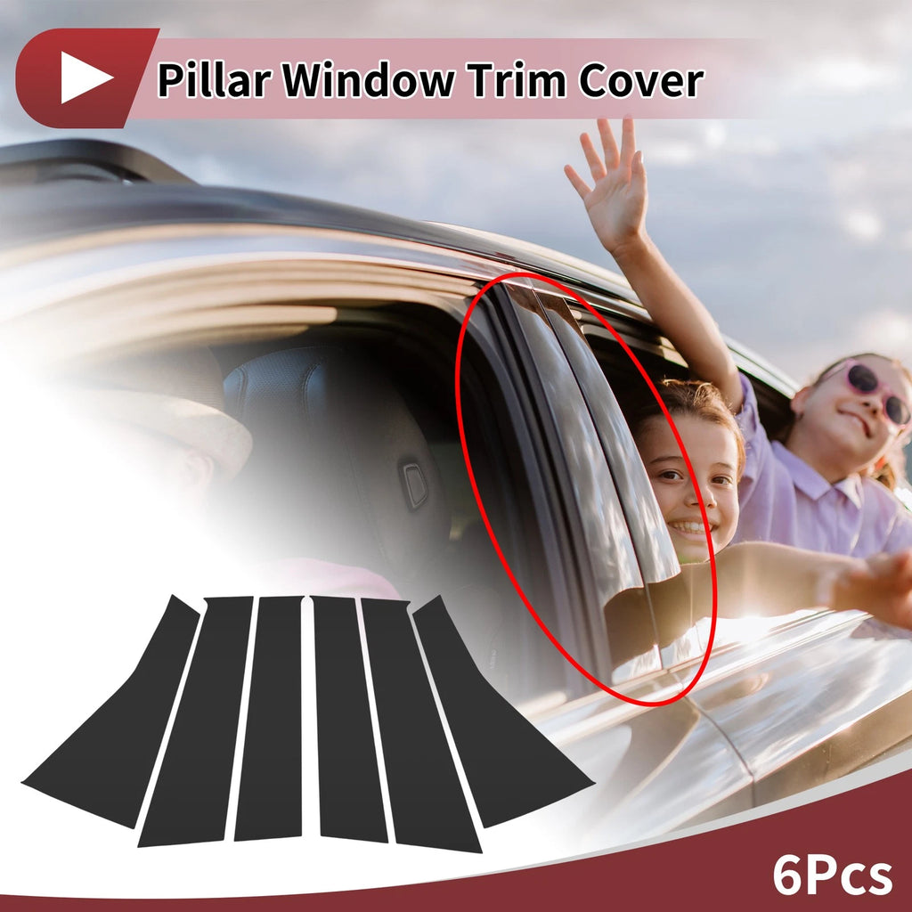 Door Pillar Window Trim for Nissan Note E12/E13 (2013–2020) Black