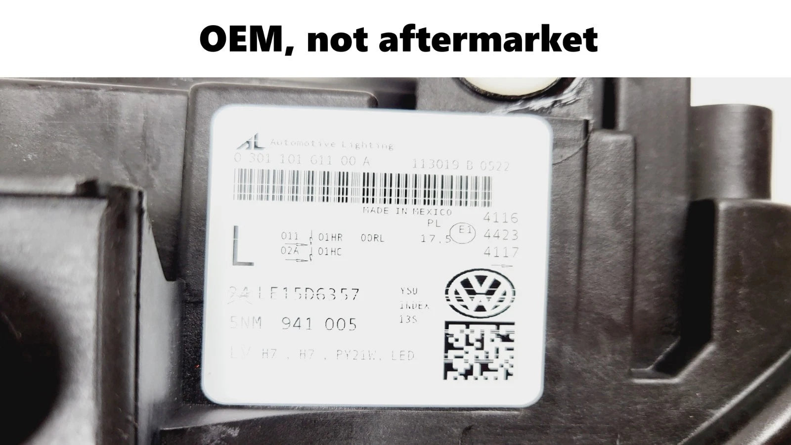 Driver Side Headlight Lamp Assembly for Volkswagen Tiguan (2018–2021) 5NM941005