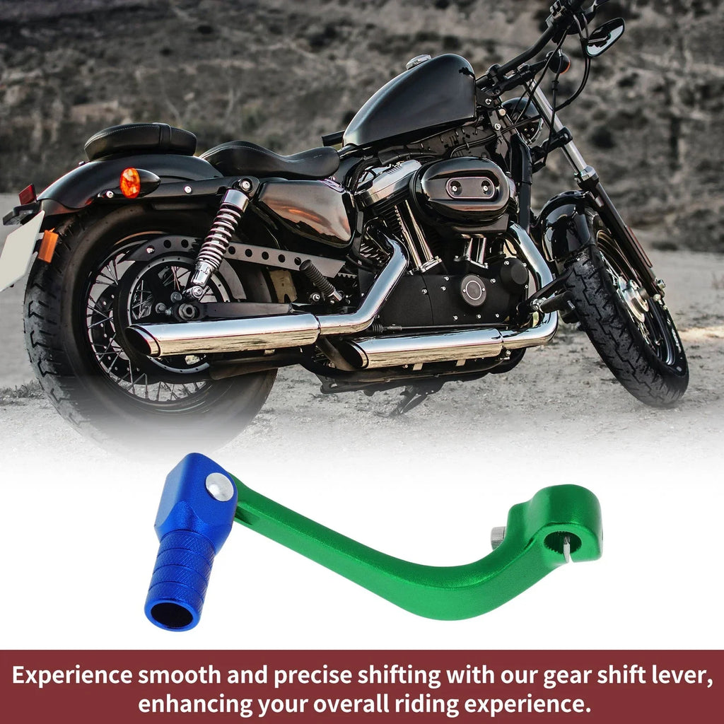 Folding Motorcycle Gear Shifter Lever for Honda CRF110F (2013-2018) Green/Blue