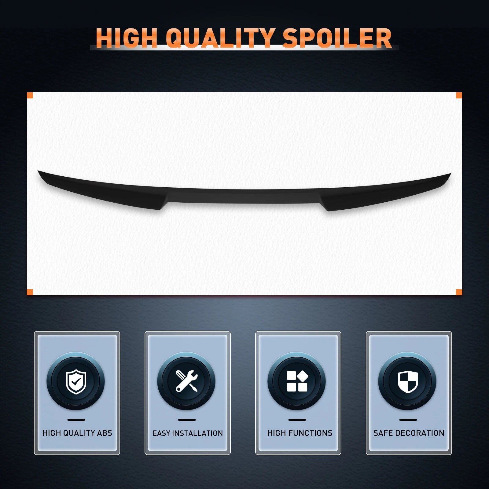 Glossy Black Wing Spoiler for Volkswagen Jetta (2012-2018)