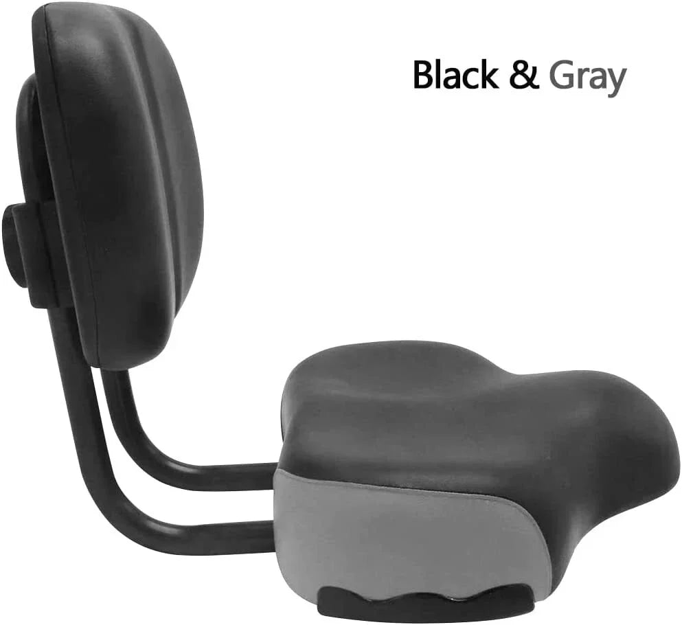 BLACK Bike Seat with Backrest for Lowrider Beach Cruiser Chopper