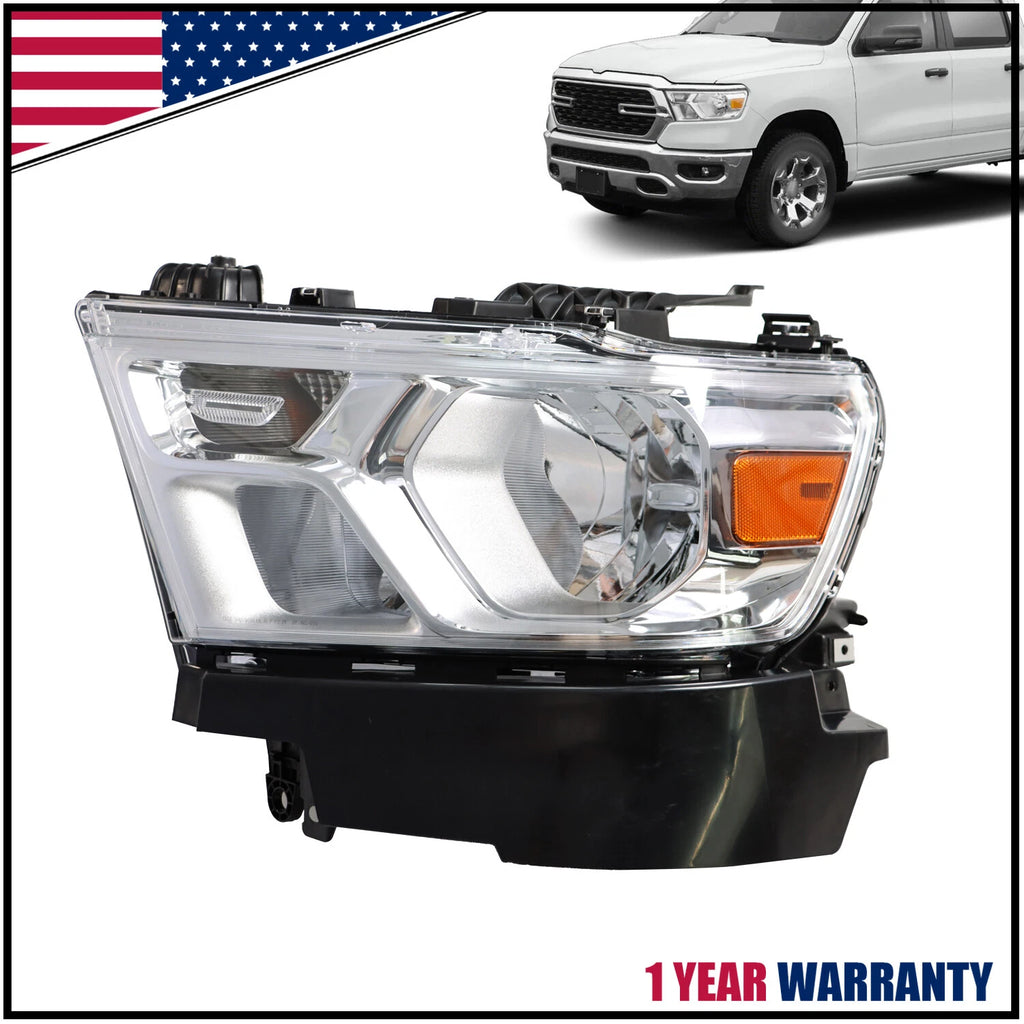 Chrome Headlight for Dodge Ram 1500 (2019–2023)