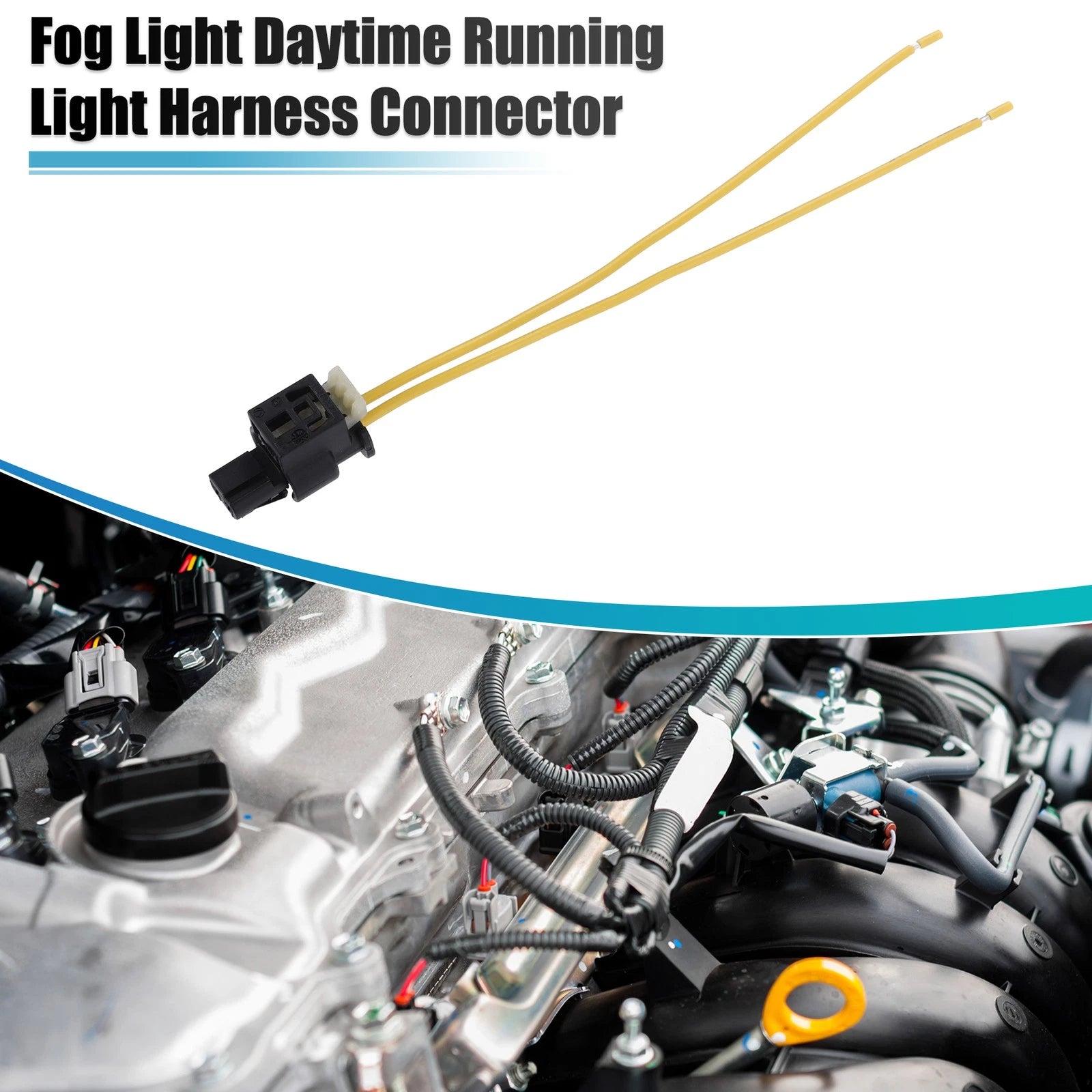 2X Fog Light Daytime Running Light Harness Connector for Mercedes Benz 