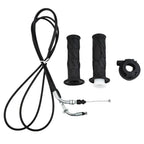Hand Grip 1 Pair Throttle Line Cable Black for GY6 125-150CC