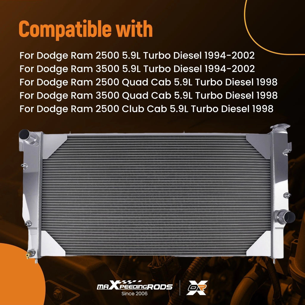 4-Row Radiator Assembly for Dodge Ram 2500/3500 (1994-2002)