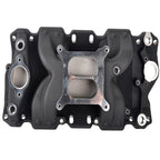 Intake Manifold Dual Plane Aluminum for SBC Chevy 350 400 (1955–1995) Black