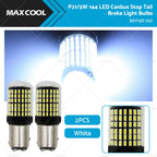2X P21/5W BAY15D 1157 144SMD White LED Brake Light Bulbs for Cars