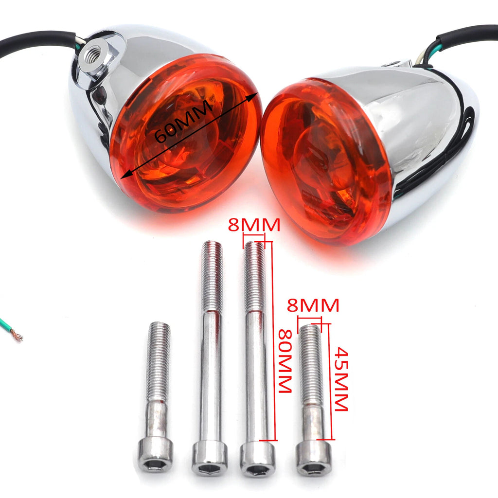 Amber Rear Turn Signal Light Indicator for Harley XL883 1200 (2014–2023)