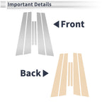 Set of 6 Door Pillar Window Trim for Mazda 6 (2003–2007) Silver Tone
