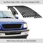 Stainless Black Billet Grille Insert for Ford F-150 (1997-1998)