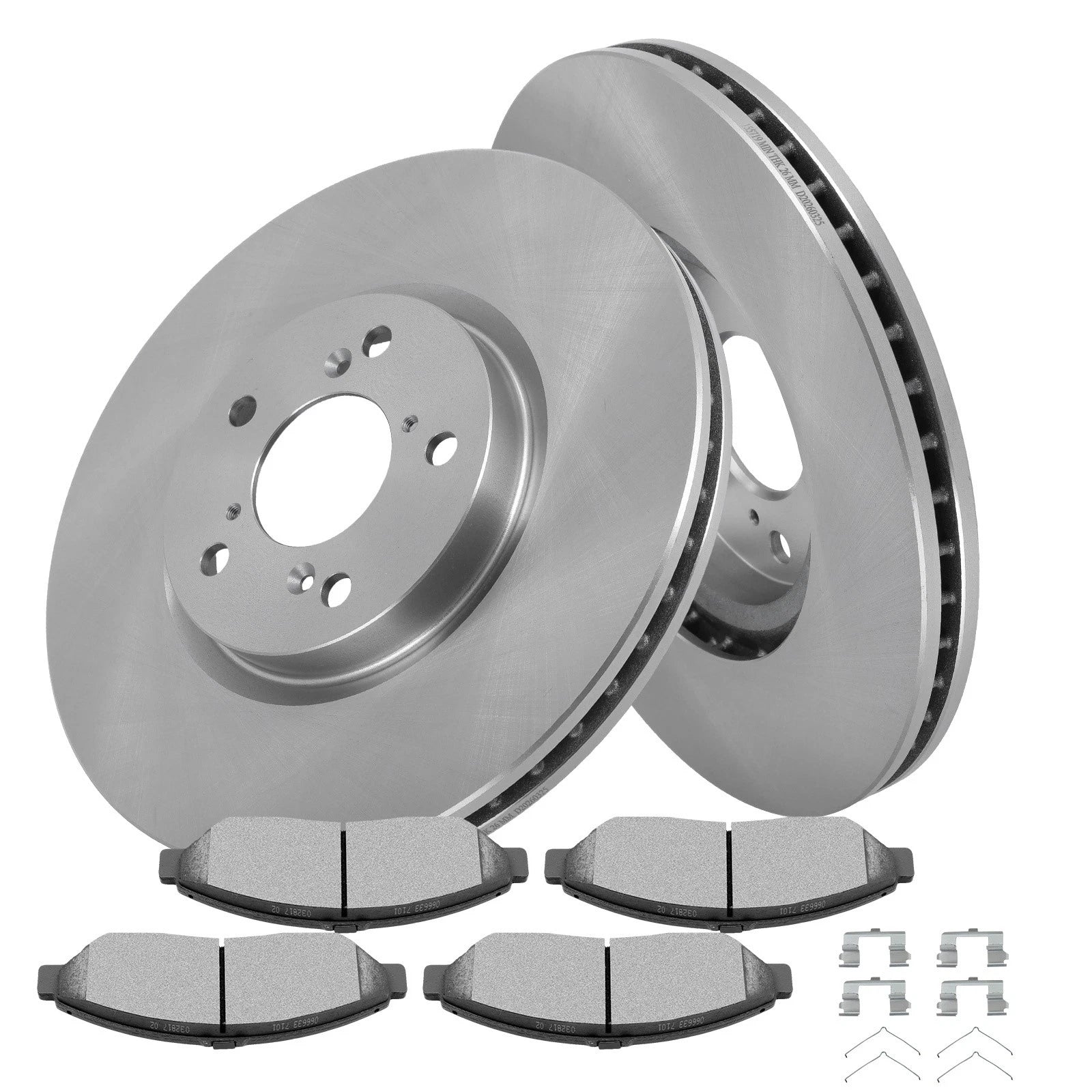 Front Brake Rotors & Ceramic Pads for Honda Pilot (2010–2013) Acura ZDX
