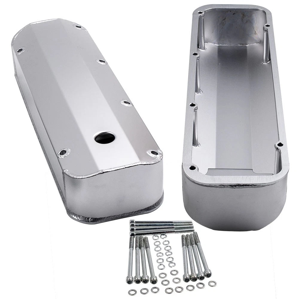 Silver Valve Covers for Ford BBF 429 460 V8 Big Block (1968–1997)