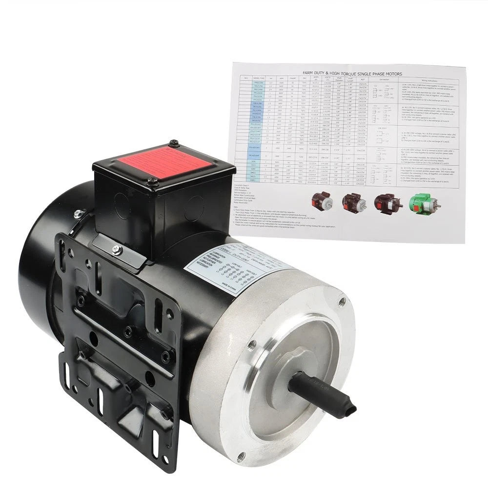 2 HP General Electric Motor for 56C Frame (1800 RPM, 3 Phase)