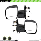 Manual Fold Black Side View Mirrors for Ford Econoline (2003–2014)