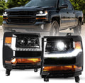HID/Xenon Headlights w/ LED DRL for Chevy Silverado 1500 (2016–2018)