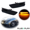 Amber LED Front Bumper Side Marker Light for Infiniti G35 Coupe (2003–2007)