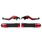 Red Extendable Brake Clutch Levers Set for Suzuki GSXR750 (2000–2023)