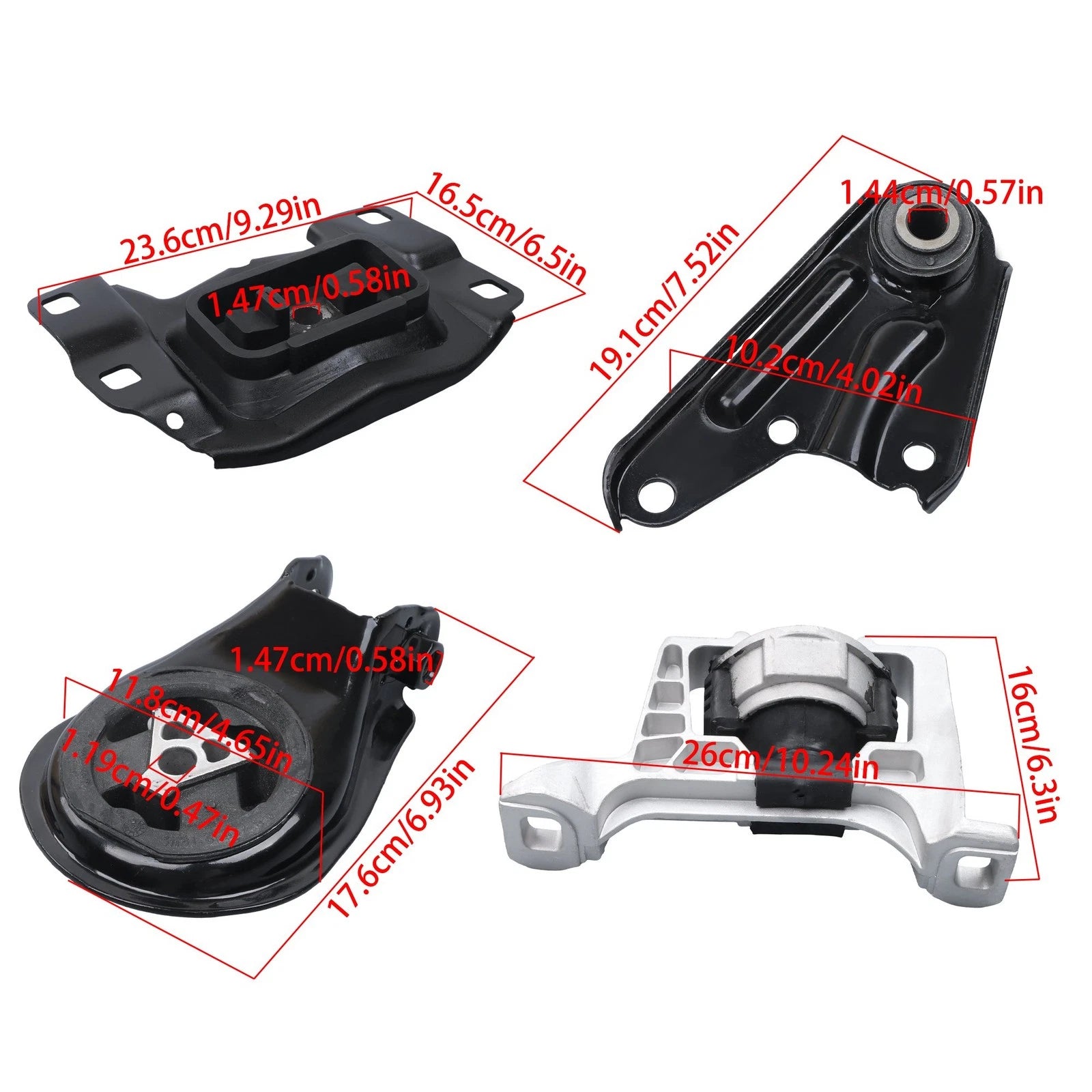 Engine Motor & Trans Mount Set of 4 for Mazda 3 (2004–2009)