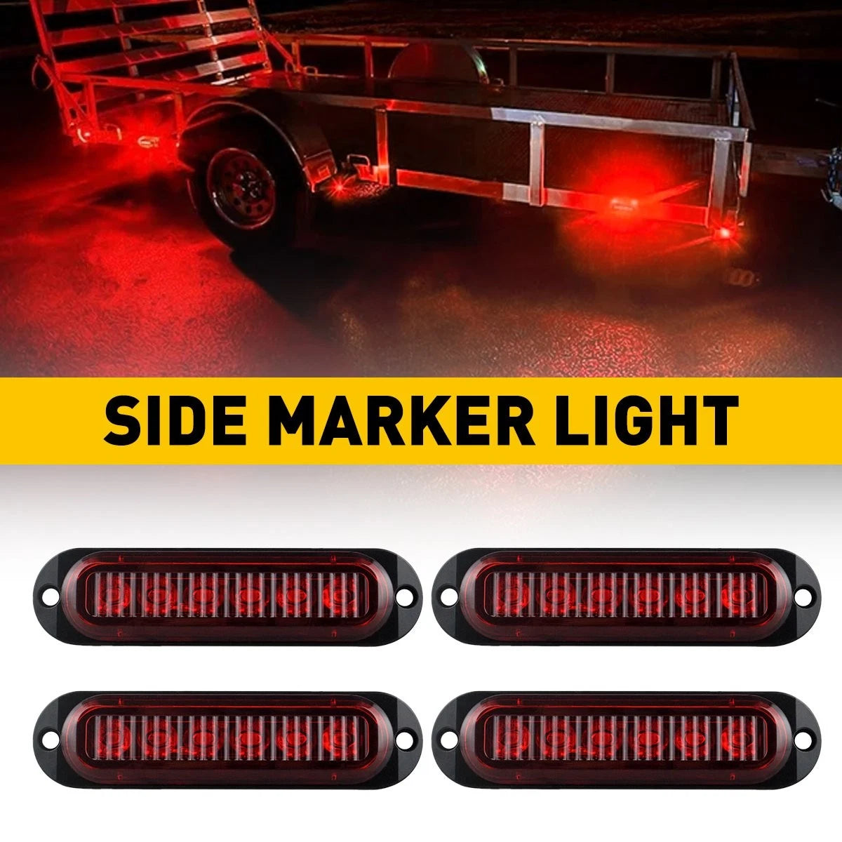 Set of 4 LED Side Marker Lights for Caravans