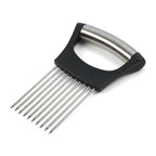 Stainless Steel Onion Slicer for Quick Vegetable & Meat Tenderizing