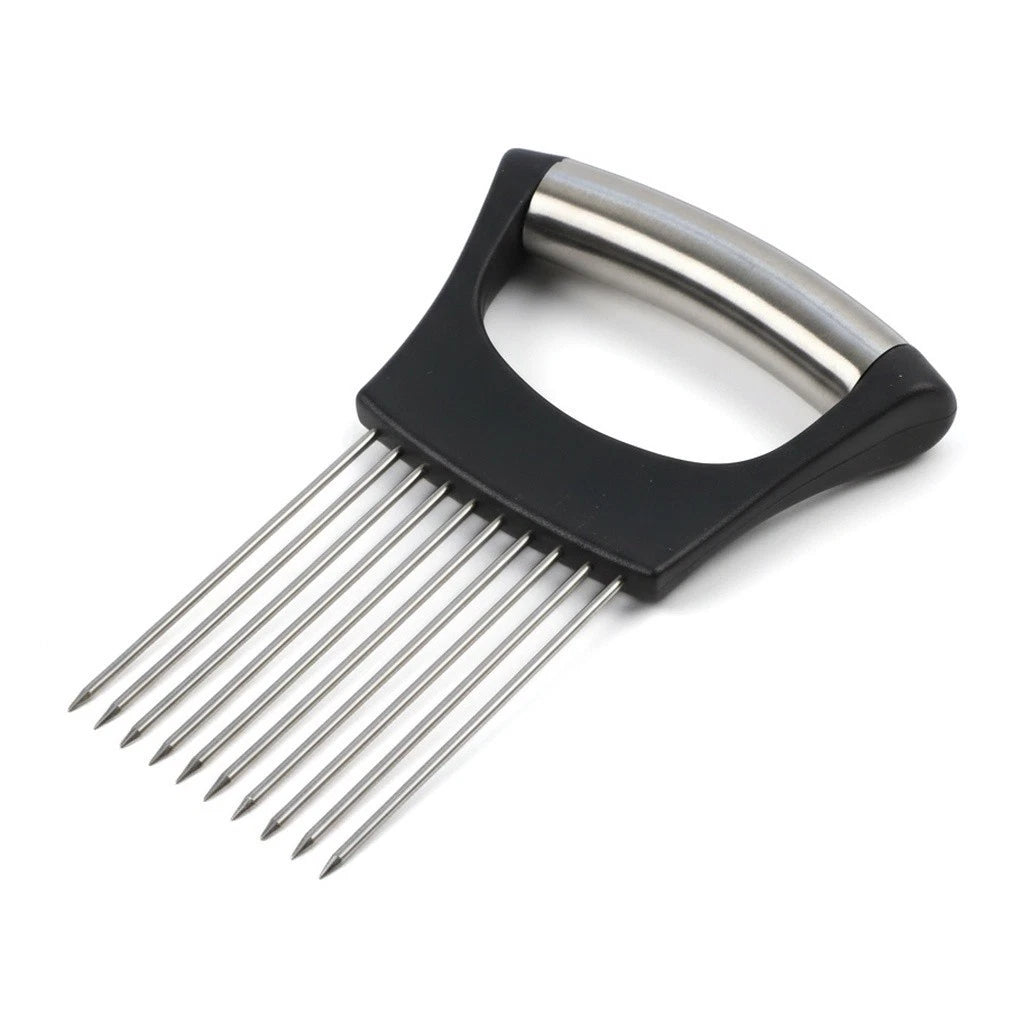 Stainless Steel Onion Slicer for Quick Vegetable & Meat Tenderizing