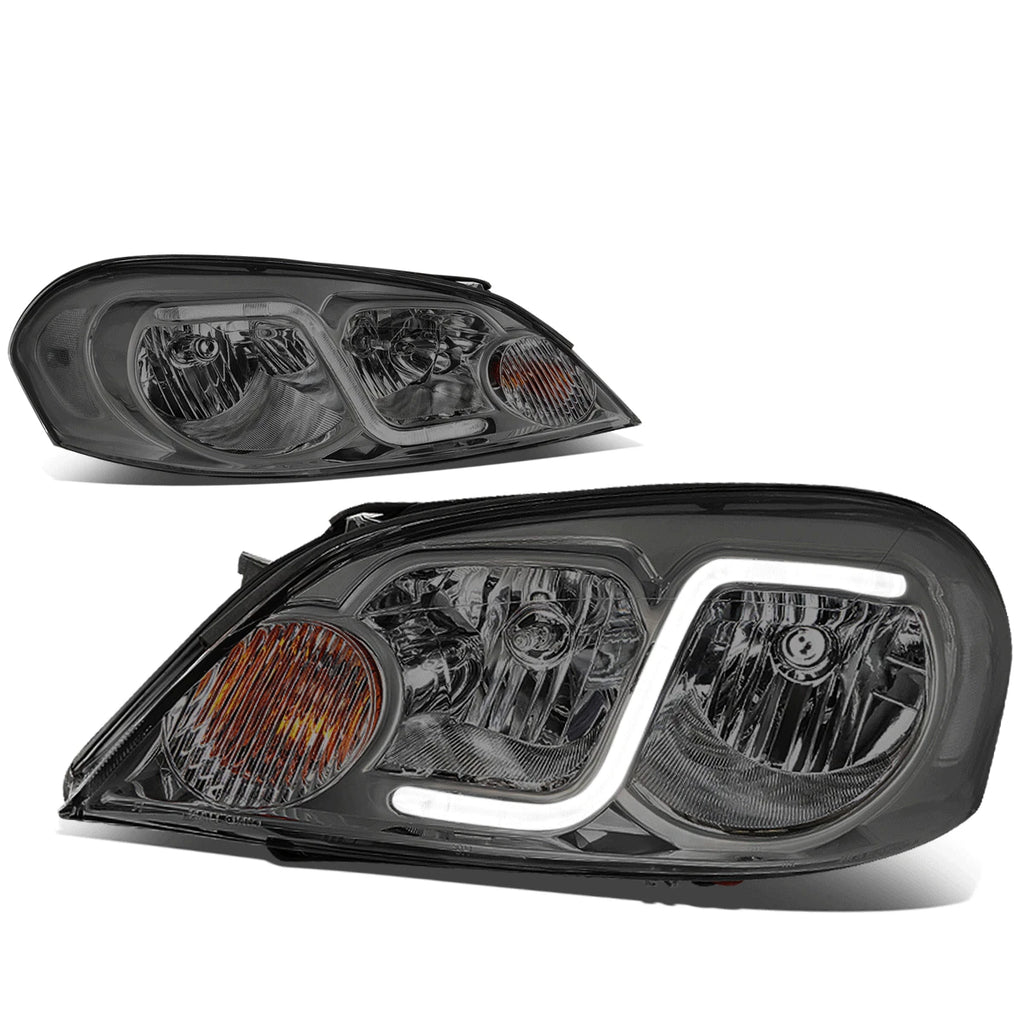 LED DRL Headlight/Lamp Pair for Chevy Impala (2006–2016) Smoked Clear