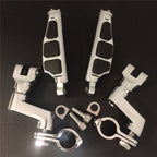 Front 25MM Foot Peg Clamps for Honda GoldWing GL Black Rubber