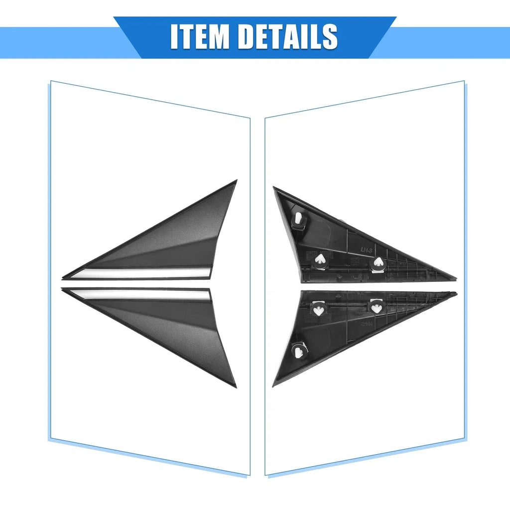 2 x Left Right Mirror Corner Triangle Covers for Hyundai Elantra (2014-2016)