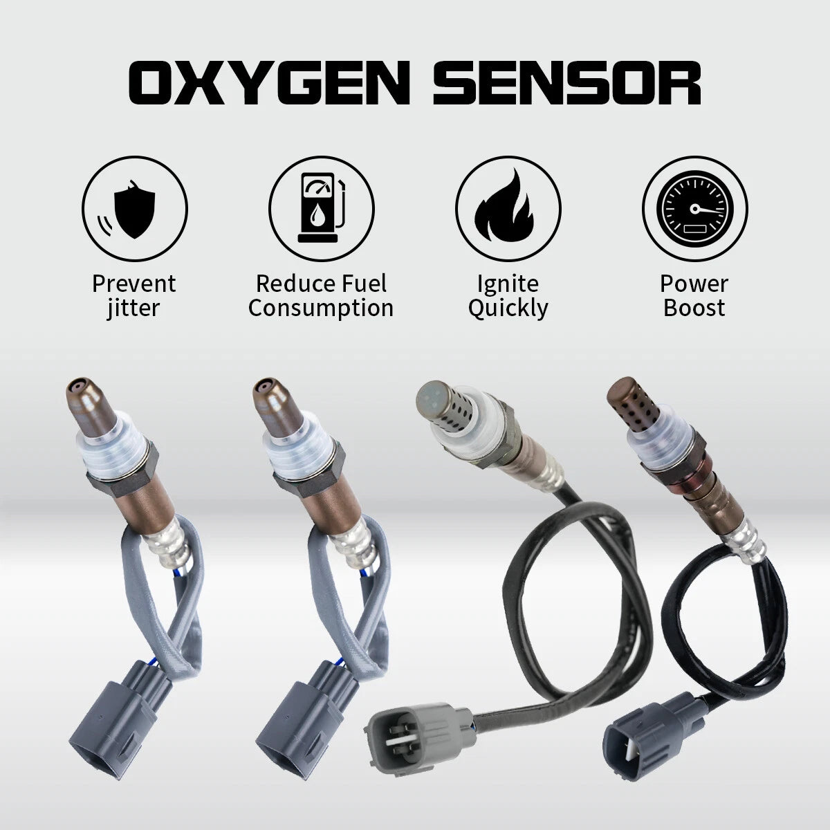 Set of 4 Oxygen Sensors for Toyota Tundra 5.7L, Sequoia, 4Runner 4.0L V6