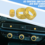 7pcs AC Control Switch Air Vent Knob Cover for Honda Civic (2022–2023) Gold Tone 767153391903