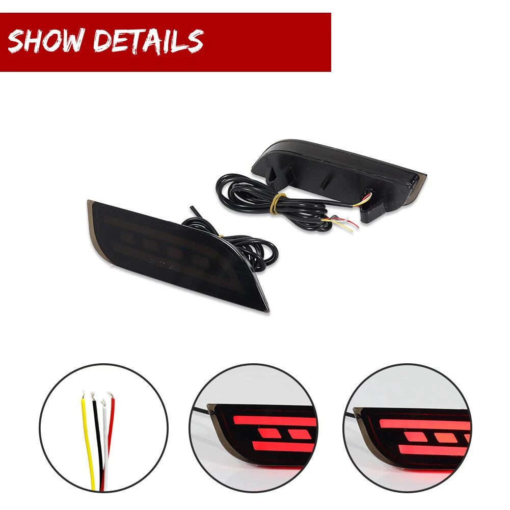 LED Rear Bumper Stop Brake Lights for Subaru Impreza WRX STI (2008–2014)