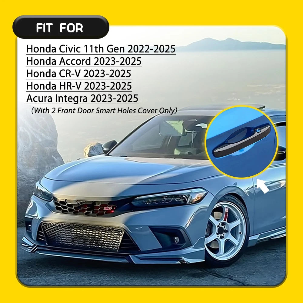 Gloss Black Door Handle Cover for Honda Civic (2022â2025)