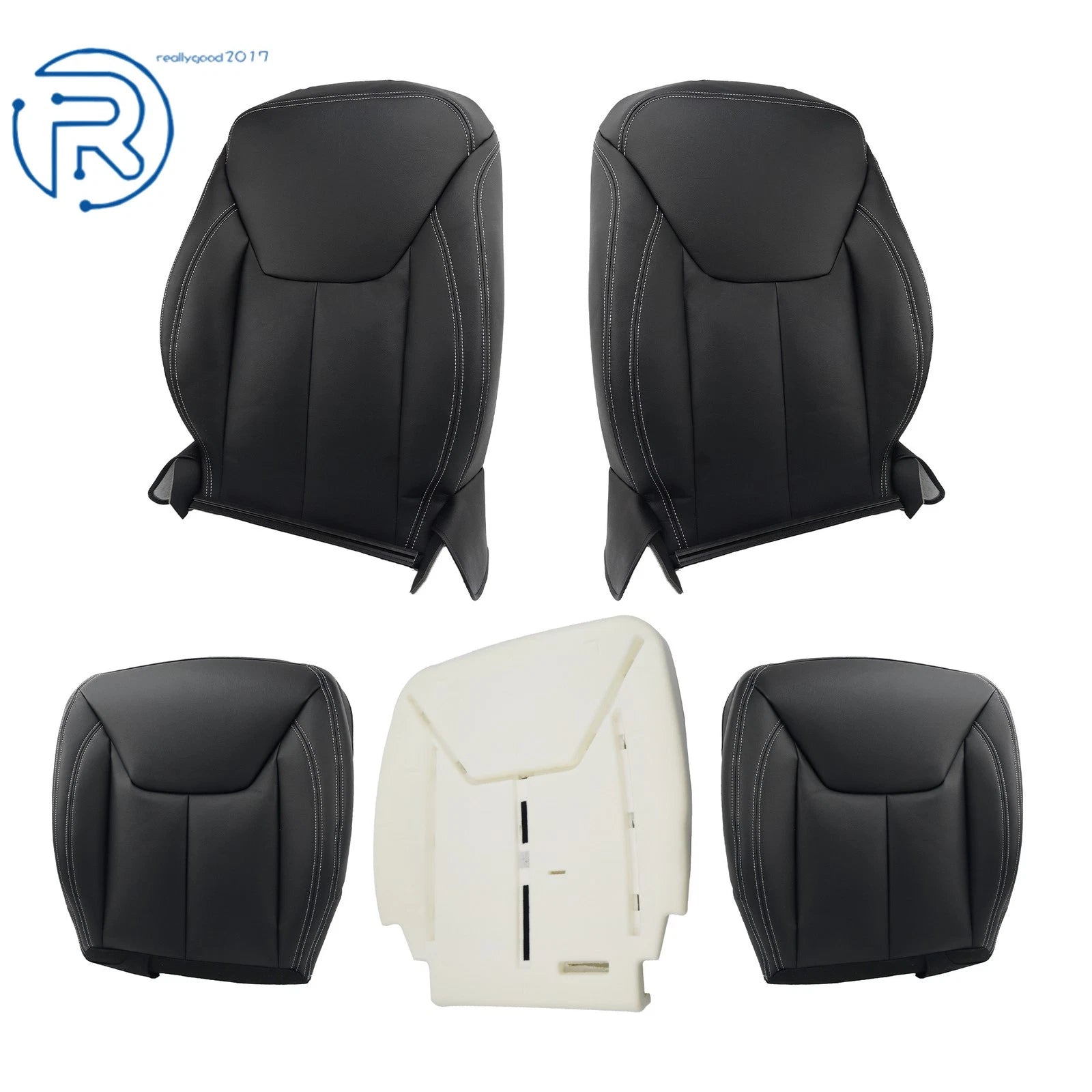 Set of 2 Front Seat Covers for Jeep Wrangler (2013–2017) Black