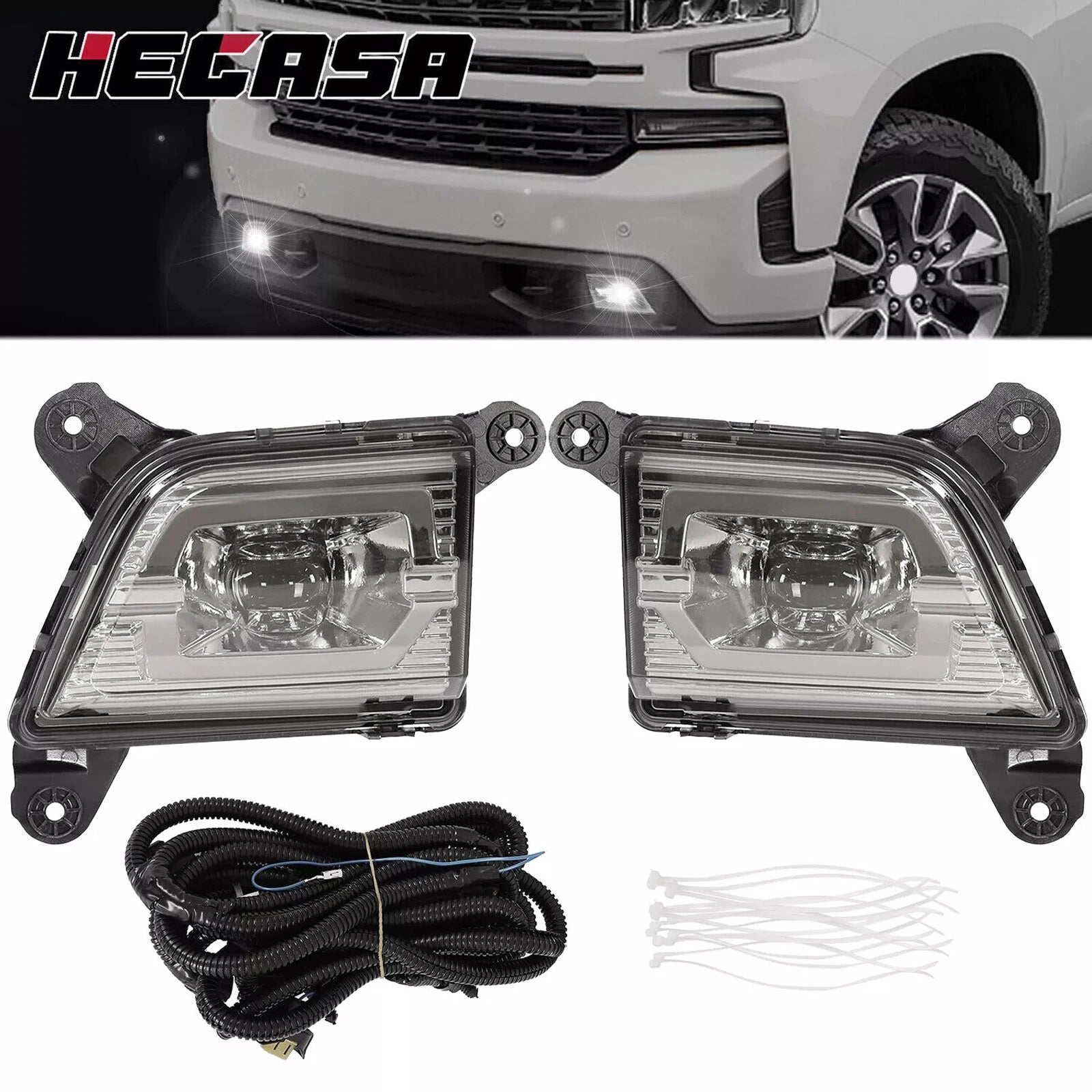 LED Fog Lights for Chevy Silverado 1500 (2019–2022) HECASA