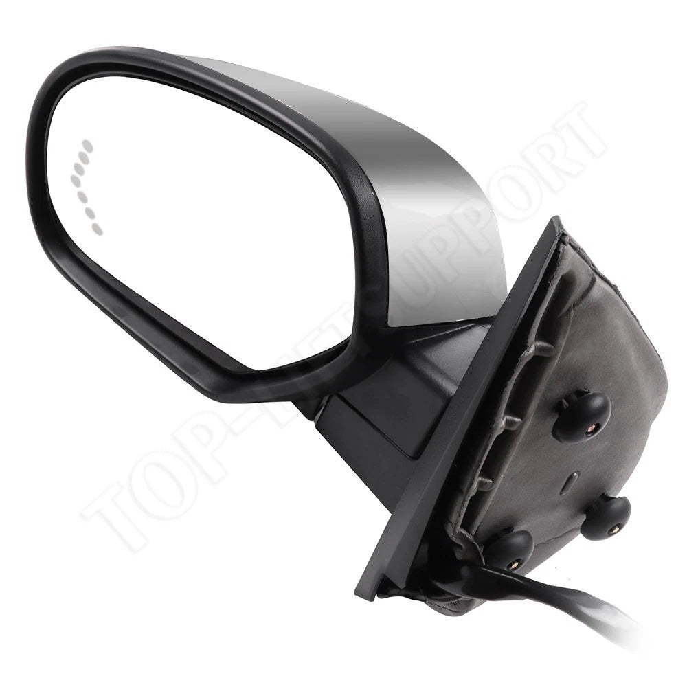Left Power Memory Heated Chrome Signal Mirror for GM Pickup
