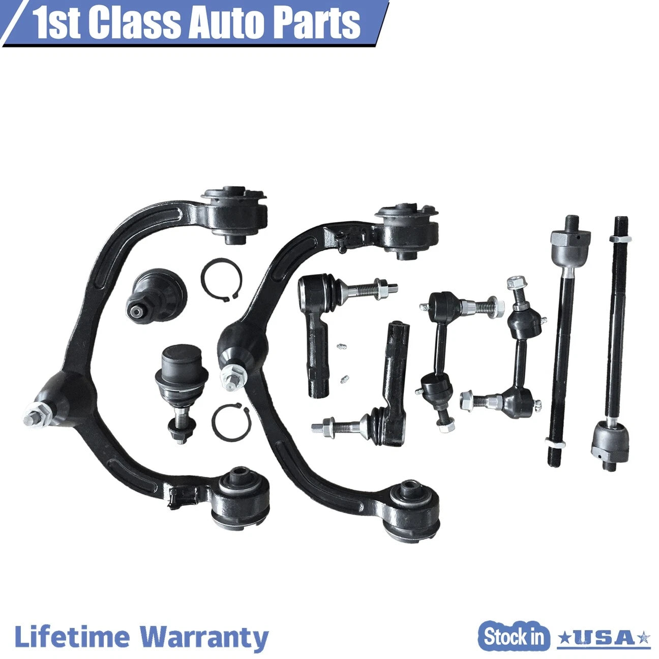10pc Front Suspension Tie Rods for Ford Expedition Lincoln Navigator (2004-2006)