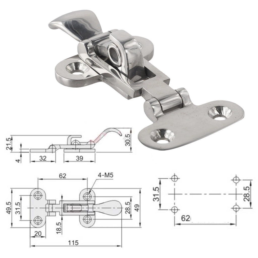 316 Stainless Steel Latches for Marine Use Outdoor Equipment