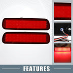 2 x Rear Bumper Reflector LED Brake Tail Lights for Lexus LX470 (1998-2007)