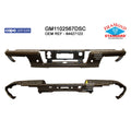 Replacement Steel Rear Step Bumper Face Bar w/Park Assist Sensor Holes
