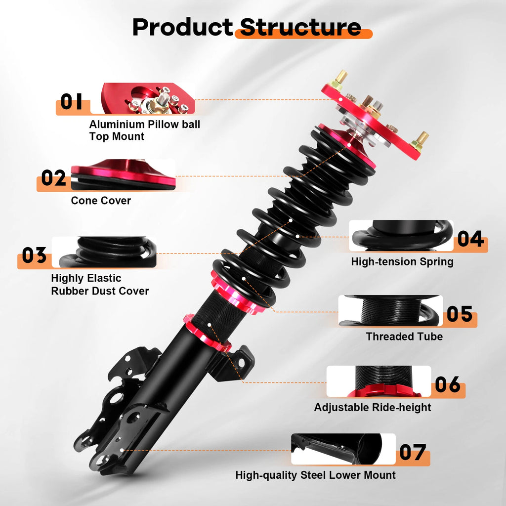 Coilovers for Toyota Camry (2007–2011) Adjustable Height Shocks Absorber
