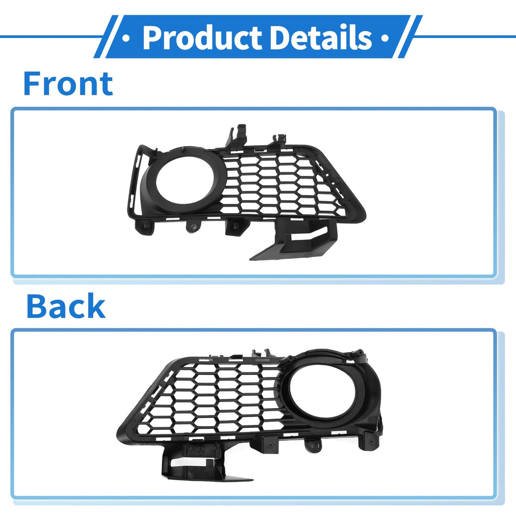 1 Pc Fog Light Grill for BMW 3 Series (2012–2018) No. 51118062632 Black