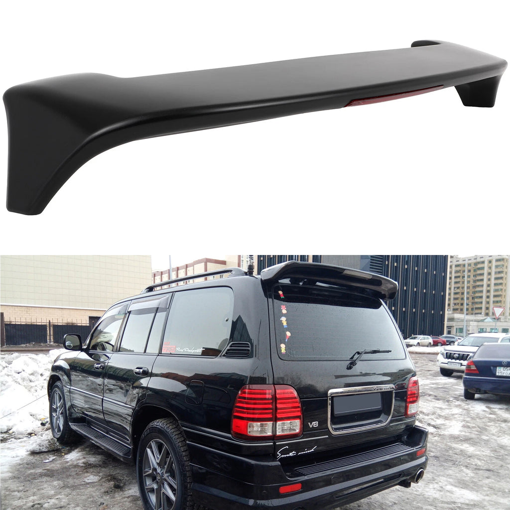 Roof Trunk Spoiler for Lexus LX470 (1998–2007) LED Brake Light Matte Black