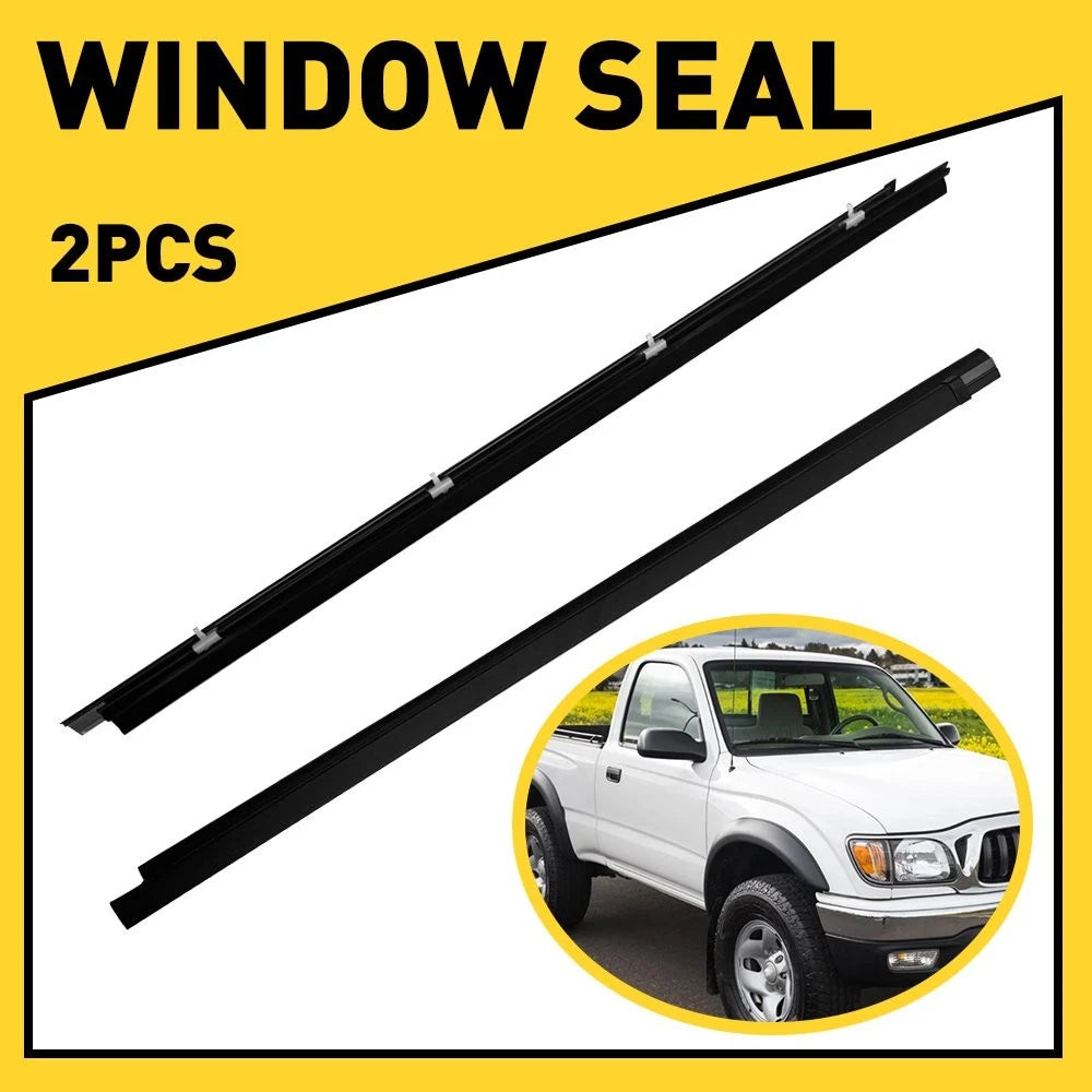 2X Front Door Window Belt Weatherstrip for Toyota Tacoma (1995–2004)