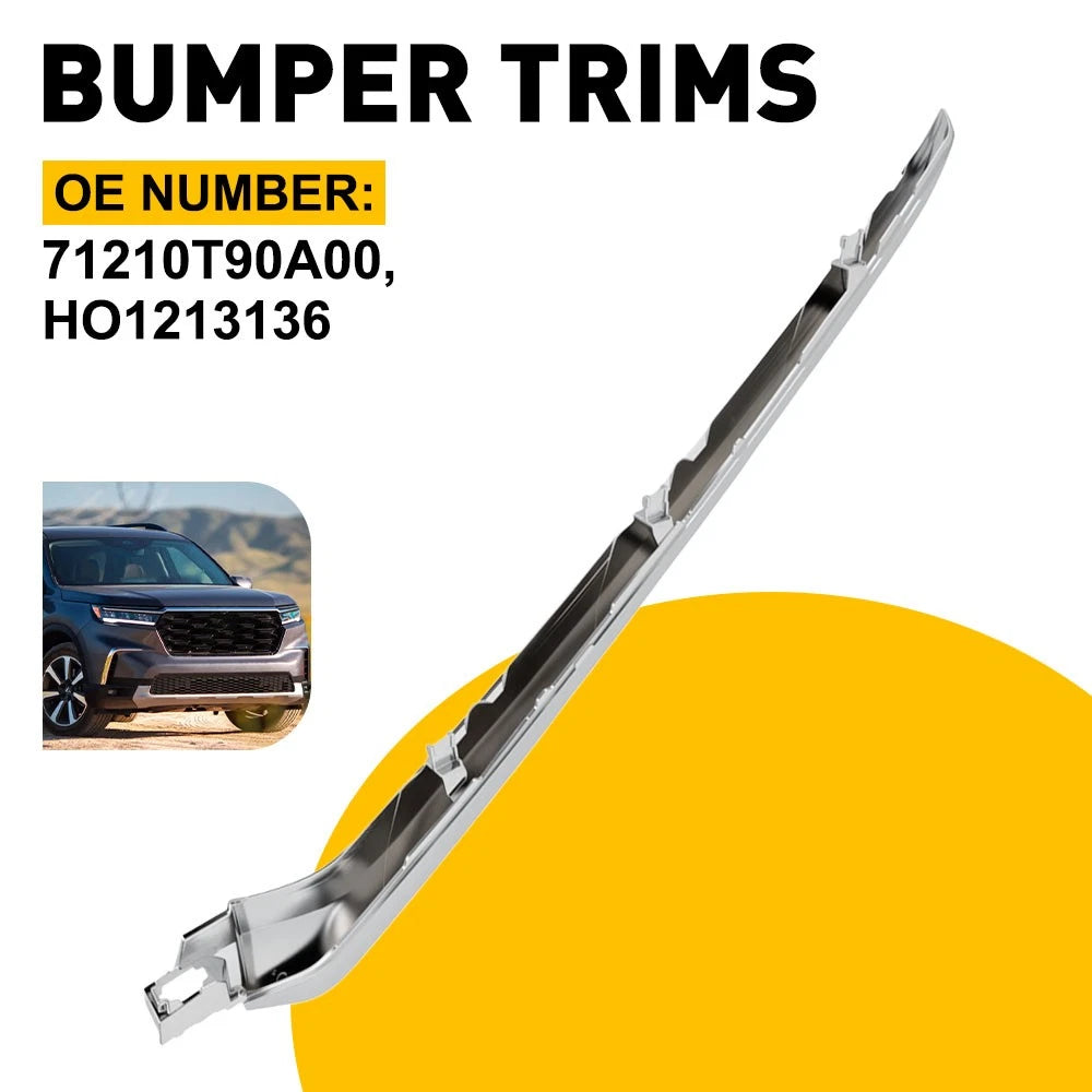 Chrome Front Right Side Bumper Cover Molding Trim for Honda Pilot (2023)