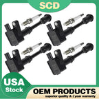 Set of 4 Ignition Coils & Spark Plugs for Ford Escape Fiesta Fusion Transit (2001–2023)